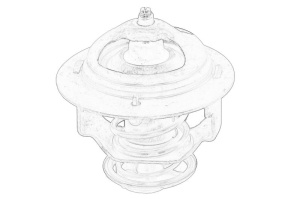 Termostat lichid racire potrivit CATERPILLAR 236B, 236B3, 252B3, 262B, 262C, 267B, 268B, 277B, 277C, 279C, 287B, 287C, 289C, 904H, 906, 906H, 907H, 908, 908H; LANDINI 65, 75, 85