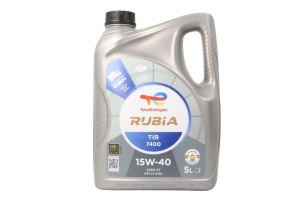 Ulei motor RUBIA TIR (5L) 15W40 API CI-4; ACEA E7; CATERPILLAR ECF-1A; CUMMINS 20078; DAF; DTFR 15B110; ISUZU; IVECO T2 E7; MACK EO-N; MAN 3275; RENAULT RLD-2; SCANIA; VOLVO VDS-3