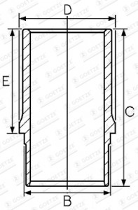 Camasa cilindru potrivit IVECO ZETA; FIAT 1000, 160-XX, 180-XX, 300, FE; HITACHI DX, FR 8340.05.200-8365.25.533 (diametru interior: 115mm, lungime: 235mm, diametrul flansei: 129, 7mm)