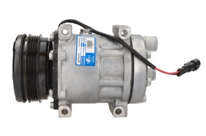 Compresor climatizare QP-7H15 12V, mod de conexiune: H - 3/4 x 7/8, tip de fulie: PV4 112mm