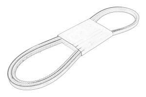 Curea transmisie (PK1225) potrivit URSUS 3822,3824,5322,5324; AHLMANN AL7, AL7C, AL7D, AL7G si alte modele