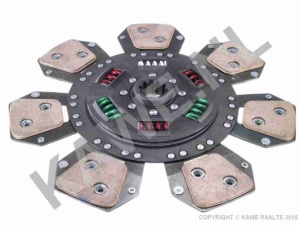 Disc ambreiaj ceramica potrivit JOHN DEERE 2040S, 2140, 2140DT, 2141, 2541, 2550 4WD, 2555, 2650, 2650F, 2750 4WD, 2850, 2941, 2950, 3040, 3050, 3140, 3150, 3340 (320mm, numar adaptori: 7) - Img 2