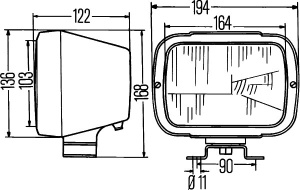 Far universal Dreapta/Stanga (H4/T4W) potrivit MULTICAR 1,9,2,5,2,8 - Img 2