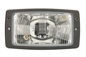 Lampa frontala Dreapta/Stanga (H4/T4W, manual, garnitura principala a becului, bec de 12V, culoare insert: cromat) potrivita ZETOR 10000,6000,7000,8000,9000; AMMANN AV