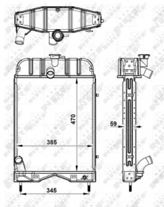 Radiator motor cu rama, URSUS 2812, 3512, 3514, 4512, 5312, 5314; MASSEY FERGUSON 133, 135, 135 V, 140 (3 CYL), 140 SUPER (3 CYL), 145, 145 S, 145 V, 148, 152, 152 F, 152 S, 152 V, 165