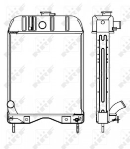 Radiator motor potrivit URSUS 2812, 3512, 3514; MASSEY FERGUSON 133, 135, 135 V, 140 (3 CYL), 140 SUPER (3 CYL), 145, 145 S, 145 V, 148, 152, 152 F, 152 S, 152 V, 1140, 1230, 1240, 1250