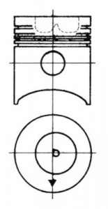Set piston cu manson (100mm STD) FENDT 200, 300, 600, F; AGRIFULL 80; RENAULT 1000, 300, 400, 50, 600, 80, 800, 900, CERES, R, XX-12, XX-14 D225-6-D327-3 - Img 1