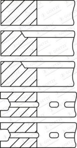 Set segmenti piston (98,48 STD 1-2,385-2,38-6,35) potrivit URSUS 3110; ALBAJAR 10, 420, 4420, 4480, 5000; AVELING-BARFORD 112, 150, 175, 185, 200, 230, AM100A, LG, LG3, PM, TS150, TS175, TS185 - Img 2