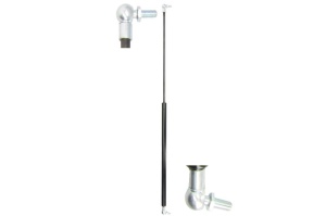 Amortizor capota potrivit MASSEY FERGUSON 6000 6497/6499 (PERKINS 6 CYL)/6499 (SISU 74 CTA 6 CYL)/8240/8240 XTRA (10/21H, L max-885mm, L min-500mm, cursa-400mm, putere de aruncare 600N)