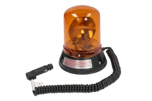Baliza rotativa (portocaliu, 12/24V, bec, H1,55/70W, fixare magnetica, lungime cablu; 1,95m)