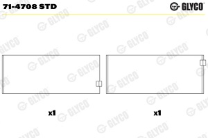 Cuzineti biela potrivit DAF 45, 55, CF 65, F 1000, F 600, F 800, LF 45, LF 55, SB; IVECO EUROCARGO I-III, EUROCARGO V, EUROFIRE II, EUROFIRE III, TECTOR II, VERTIS 4BT3.9-V378 (STD) - Img 2