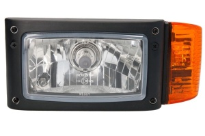 Lampa frontala Stanga (H4/P21W/W5W, manual, ansamblul superior; soclu dreptunghiular, culoare insert: cromat, culoare semnalizator: portocaliu)