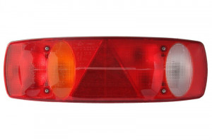 Lampa spate Stanga (P21/5W/P21W/R5W, 12/24V, portocaliu/rosu/transparent, cu indicator, lampa anti-ceata, lampa mers inapoi, cu lumini frana, lumini parcare/pozitie, cu iluminare numar de inmatricular