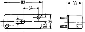 Lumina numar inmatriculare potrivit FENDT 200 dupa 1987 (C5W, 12/24V, culoare sticla: transparent, 31x33mm) - Img 2