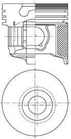 Piston (diametru 87,5mm, +0,50) potrivit Kubota - 87.5 mm - cod 42079620 - Img 2