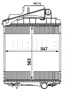 Radiator motor cu rezervor) potrivit JOHN DEERE 6020, 6215, 6320, 6320 SE, 6420, 6420 SE, 6515, 6520, 6520 SE, 6615, 6620, 6620 SE, 6715, 6820, 6920, 6920 S, 7220, 7320 - Img 4