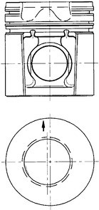 Set piston cu manson potrivit CATERPILLAR M300C; LANDINI 125 TDI, 135 TDI, 145 TDI, 165 TDI, 185 TDI, 125 NEW SERIES TDI, 135 NEW SERIES TDI, 145 NEW SERIES TDI, 165 NEW SERIES TDI (STD) - Img 2