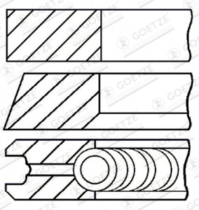 Set segmenti piston potrivit URSUS 3702, 4022, 4024, 5044, 7014 H, 360; ARMATRAC 854 LUX; HATTAT TRAKTOR 240 S, A55 2WD, A55 4WD, B 3050 2WD, B 3050 4WD, B 3055 2WD (105 STD 1-3, 5-231) - Img 2