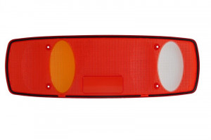 Sticla far spate dreapta Dreapta (portocaliu/rosu/transparent, cu indicator, lampa mers inapoi, cu lumini frana, lumini parcare/pozitie) - Img 2