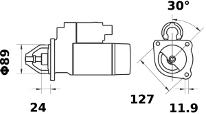 Demaror potrivit FENDT 1 D FARMER, 1 FARMER, 2 D FARMER, 3 S FAVORIT, 3 SA FAVORIT, 4 S FAVORIT, 4 SA FAVORIT, 5 S FARMER, 5 SA FARMER, 10 S FAVORIT (12V, 3, 2kW, nou) - Img 3