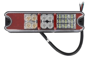 Lampa spate (10/30V, transparent, cu indicator, lampa mers inapoi, cu lumini frana, lumini parcare/pozitie)