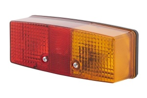 Lampa spate Dreapta (P21W/R10W, 12/24V, alb/galben/rosu, cu indicator, cu lumini frana, lumini parcare/pozitie, cu iluminare numar de inmatriculare) potrivita Deutz Fahr - Img 2