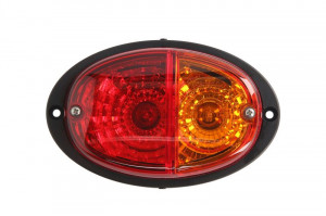 Lampa spate Dreapta/Stanga (P21/5W/P21W, 12V, portocaliu/rosu, cu indicator, cu lumini frana, lumini parcare/pozitie, fara reflector, cu becuri)