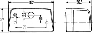 Lumina numar inmatriculare potrivit FENDT 200, 300, 400, 500, 700, 800, 900 dupa 1984 (R10W, 12V, culoare sticla: transparent, 55x102mm) - Img 2