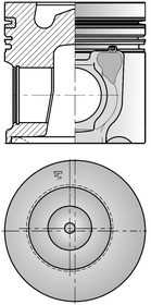 Piston (diametru 108mm, STD) DEUTZ FAHR AGROTRON, AGROTRON L, AGROTRON X; LIEBHERR A, R; SAME IRON; VOLVO EC BF4M1012EC-TCD2013L64V - Img 2