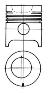 Piston (diametru 111,76mm, STD) potrivit COUNTY 1164,654,754; FORD 3000, 3055, 3600, 3900, 3930 H si alte modele