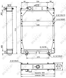 Radiator motor potrivit FIAT F 100, F 110, F 115, F 120, F 130 - Img 3