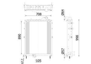 Radiator motor potrivit JOHN DEERE 330, 430, 530, 810, 820, 8100, 8110, 8120, 8130 2WD, 8130 4WD, 8200, 8210, 8220, 8225 R, 8230, 8230 T, 8245 R, 8260 R, 8270 R, 8285 R, 8295 R, 8295 RT - Img 2