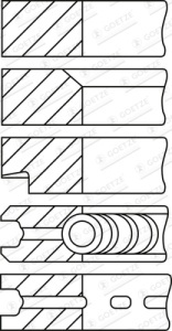 Set segmenti piston (110 STD 1-3-23-6) potrivit DEUTZ FAHR F1L514, F2L514, F3L514; FAHR 270, 30 L, 400 A, 400 B, 400 C, 45 L; KRAMER 33, 45 - Img 2
