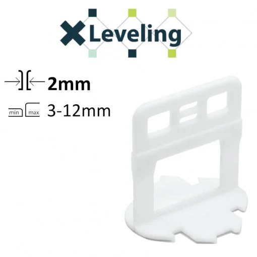 Distantiere autonivelare ( Clips-uri ) pt. gresie, faianta si placi - Rost de 2 mm - 100 buc - XLEV