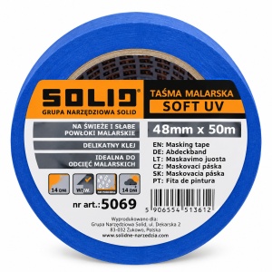 Banda de mascare SOLID SOFT REZISTENTA UV ALBASTRU 48MMX50M