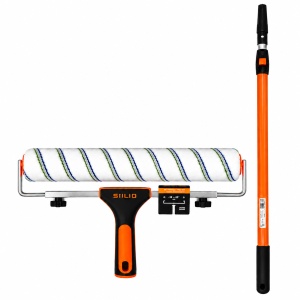 Set profesional pentru zugrăvit Solid Tools – rolă 46 cm, cadru metalic reglabil și prelungitor telescopic 123–210 cm