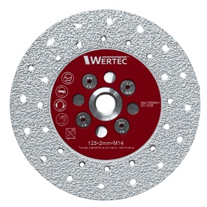 Disc diamantat pt. taiere si slefuire 125xM14 -WERTEC - Img 2