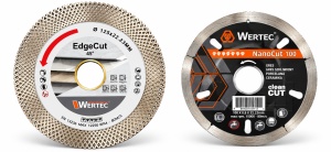 Pachet 2 discuri diamantate WERTEC – EdgeCut 45° 125 mm + NanoCut 100 mm