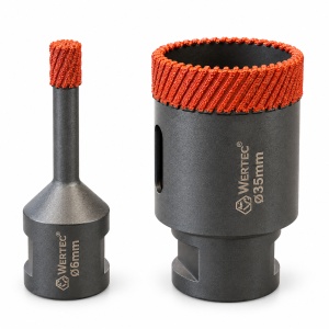 Set 2 carote diamantate WERTEC Ø6 mm + Ø35 mm