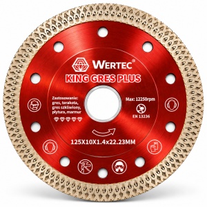 Set 2 discuri diamantate WERTEC – Jolly Cut 125 mm + King Gres Plus 125 mm - Img 3