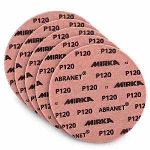 Set 5 discuri abrazive MIRKA ABRANET 225, P120 – pentru șlefuire profesională