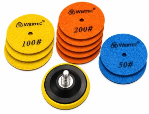 Set pad si dischete slefuit 80mm Wertec