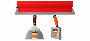 Set profesional pentru glet și finisaje – Lamă 60 cm + Șpaclu SOLID 150 mm + Gletieră pentru colțuri SOLID 75 × 110 mm