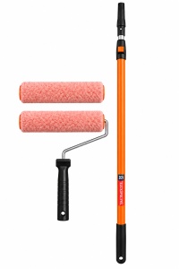 Set trafalet 25 cm cu 2 role din microfibră și prelungitor telescopic 123–210 cm