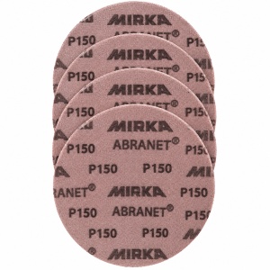 Discuri abrazive Mirka Abranet P150 – 150 mm – Set 5 bucăți