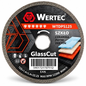 Pachet 2 discuri diamantate WERTEC 125 mm – RazorCut + GlassCut - Img 3