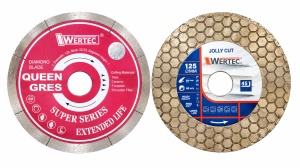 Set 2 discuri diamantate WERTEC QUEEN GRES + JOLLY CUT 45° – 125 mm
