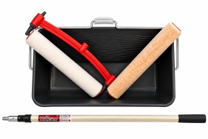 Set trafalet WOOSTER Big Ben 45 cm cu 2 role, găleată 18 L și prelungitor telescopic 120–240 cm