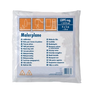 Folie acoperire, protectie suprafete LDPE, 0,018 mm, 4x5m, 20 mp
