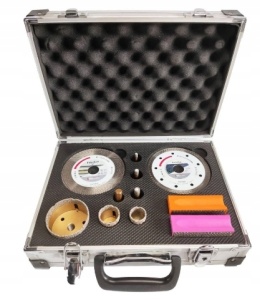 SET 7 CAROTE DIAMANTATE 6,8,10,28,35,68 MM,2 DISCURI 125MM,2 BURETI DIAMANTATI-WERTEC